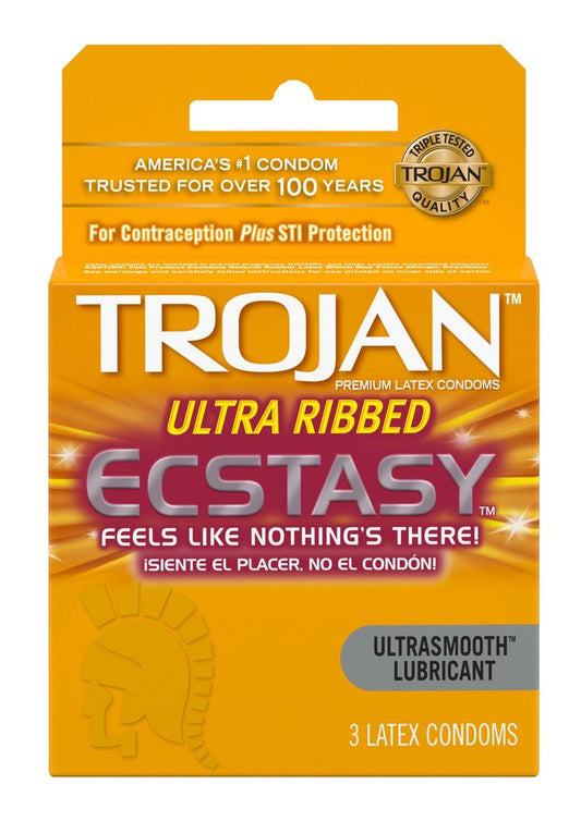 Trojan Ecstasy Utlra Ribbed 3's