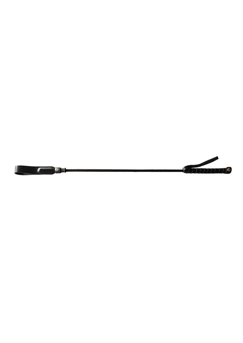 Rouge Long Riding Crop Slim Tip 24" Blk