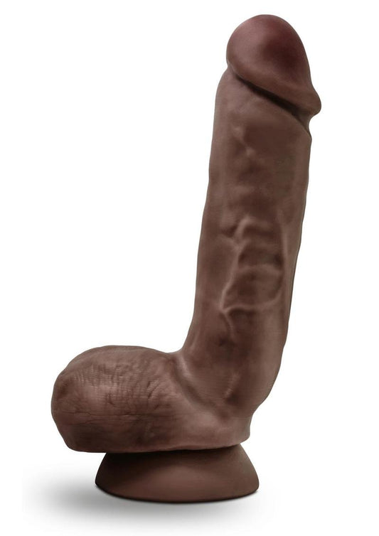 Dr Skin Glide Dildo W/balls 8.5" Chocola