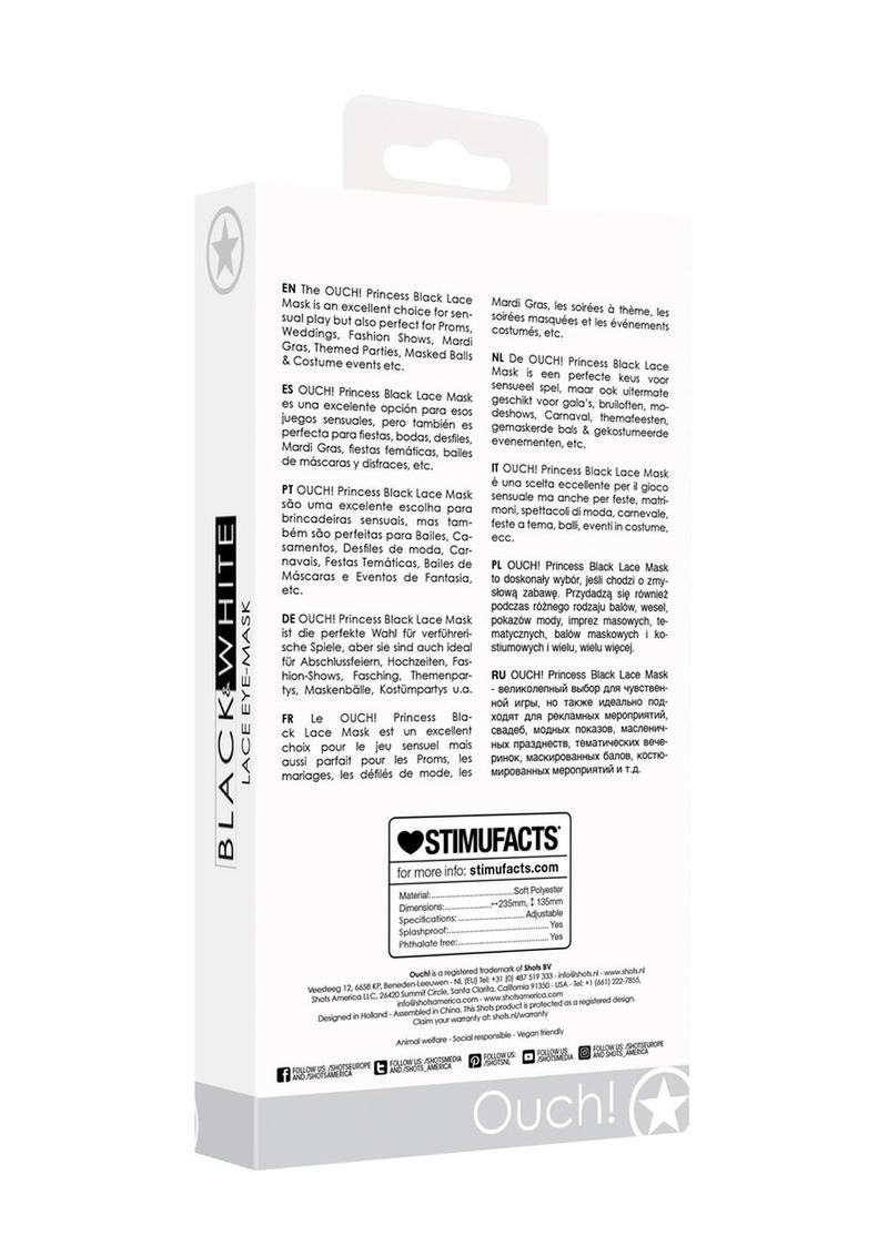 Ouch Lace Eye Mask Princess Black