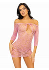 Fishnet Hearts Mini Dress