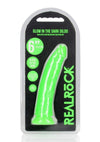 Realrock Slim Dildo 6" Gitd Green