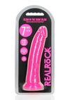 Realrock Slim Dildo 7" Gitd Pink
