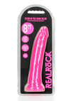 Realrock Slim Dildo 8" Gitd Pink