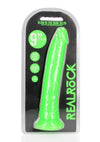 Realrock Slim Dildo 9" Gitd Green