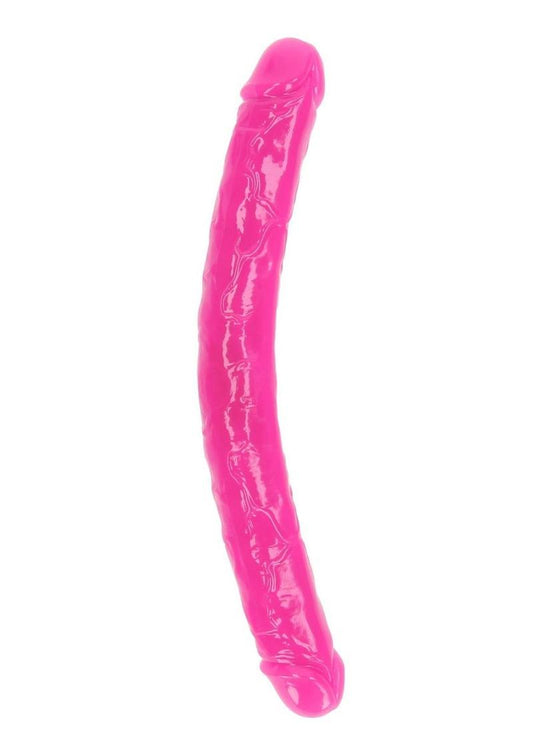 Pink glow in the dark dildo 15”