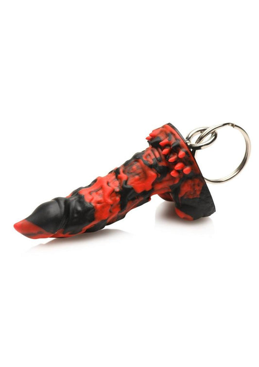 Creature cocks fire demon key chain