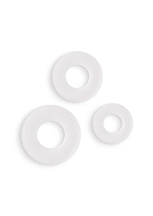 Firefly Bubble Rings 3pc Set White