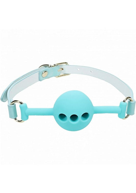 Paris blue silicone ball gag