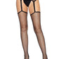 Indust Stocking Scallop Garter Os Blk
