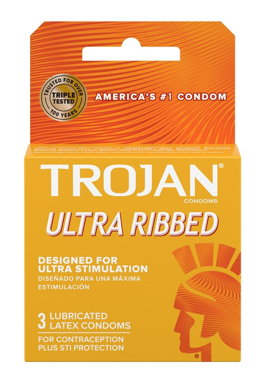 Trojan Ultra Ribbed 3's