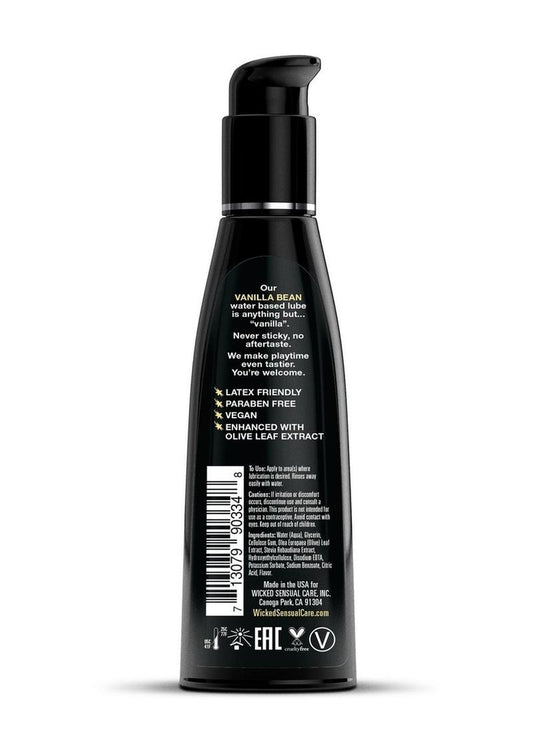 Wicked Aqua Vanilla Bean Lube 4oz