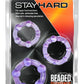 Stay hard beaded C-ring purple