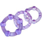 Stay hard beaded C-ring purple