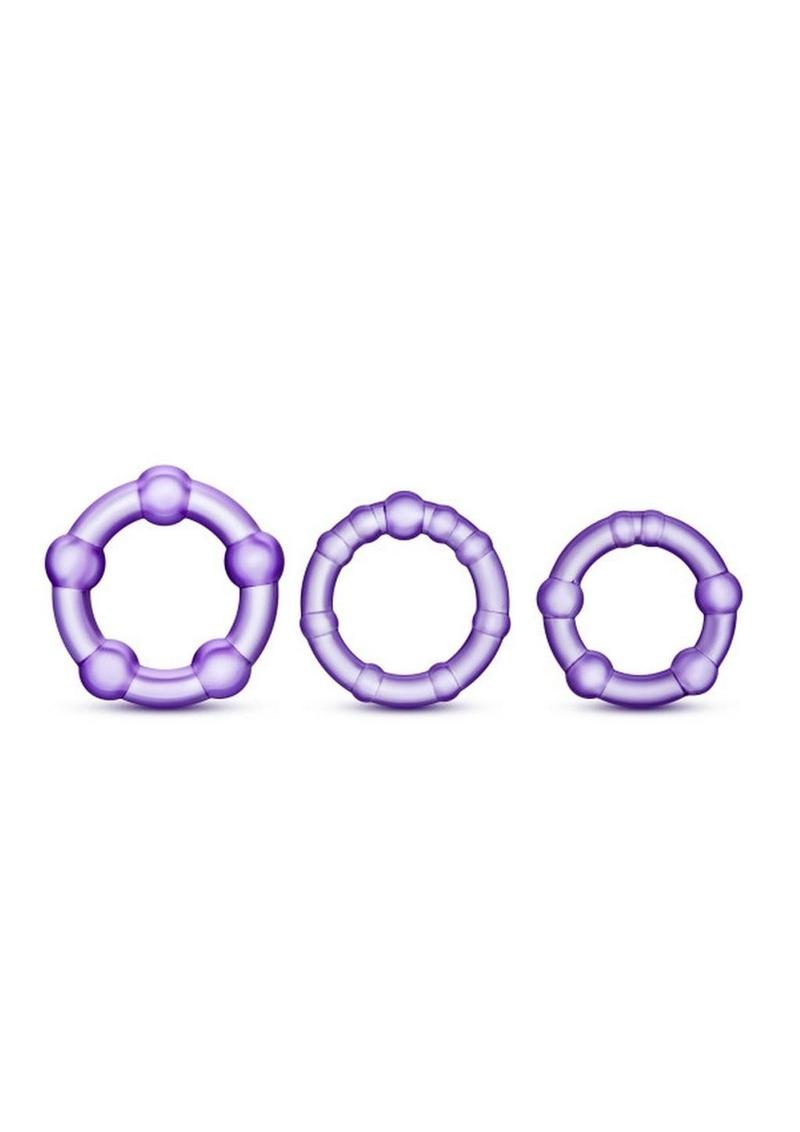 Stay hard beaded C-ring purple