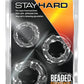 Stay Hard Beaded Cockrings Clear