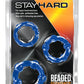 Stay Hard Beaded Cockrings Blue