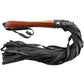 Rouge Wooden Handle Flogger Black