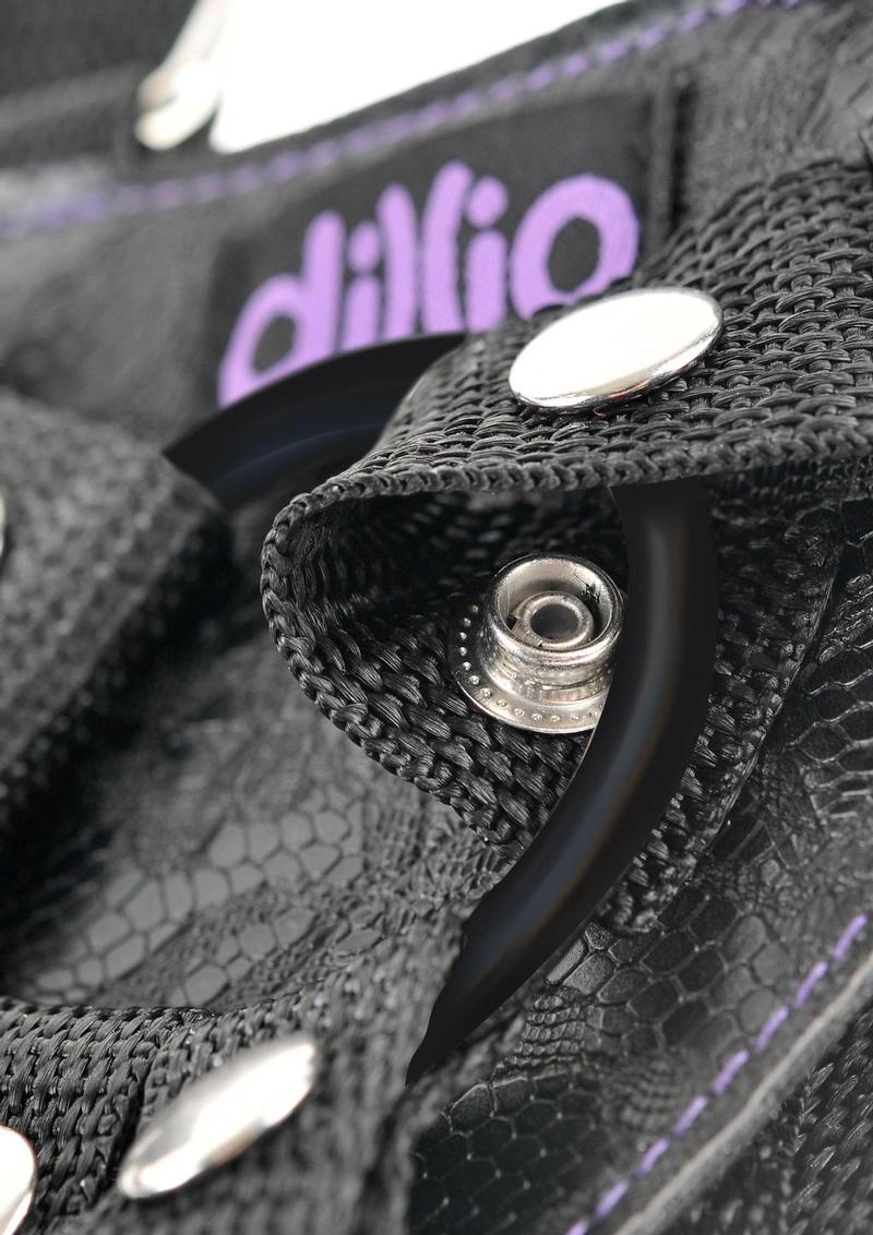 Dillio 6" Strap On Suspender Set Purple