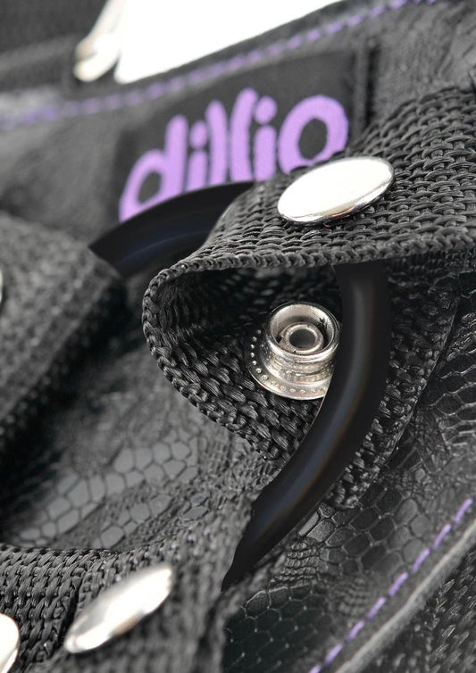 Dillio 6" Strap On Suspender Set Purple