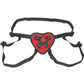 Lux F Heart Strap On Red