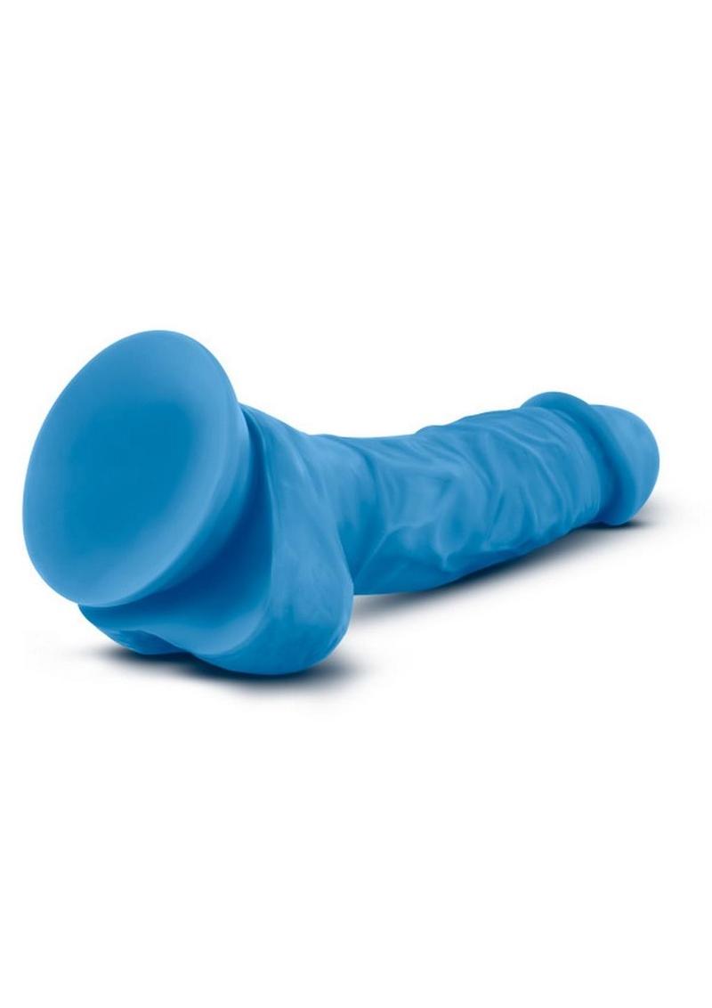 Neo Dual Density Cock W/balls 7" Blue