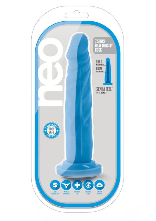 Neo Dual Density Cock 7.5' Neon Blue