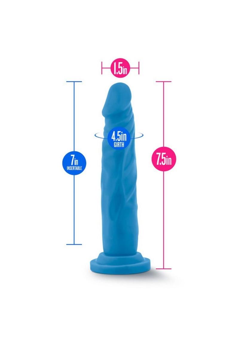 Neo Dual Density Cock 7.5' Neon Blue