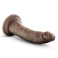 Dr Skin Cock W/suction 7" Chocolate