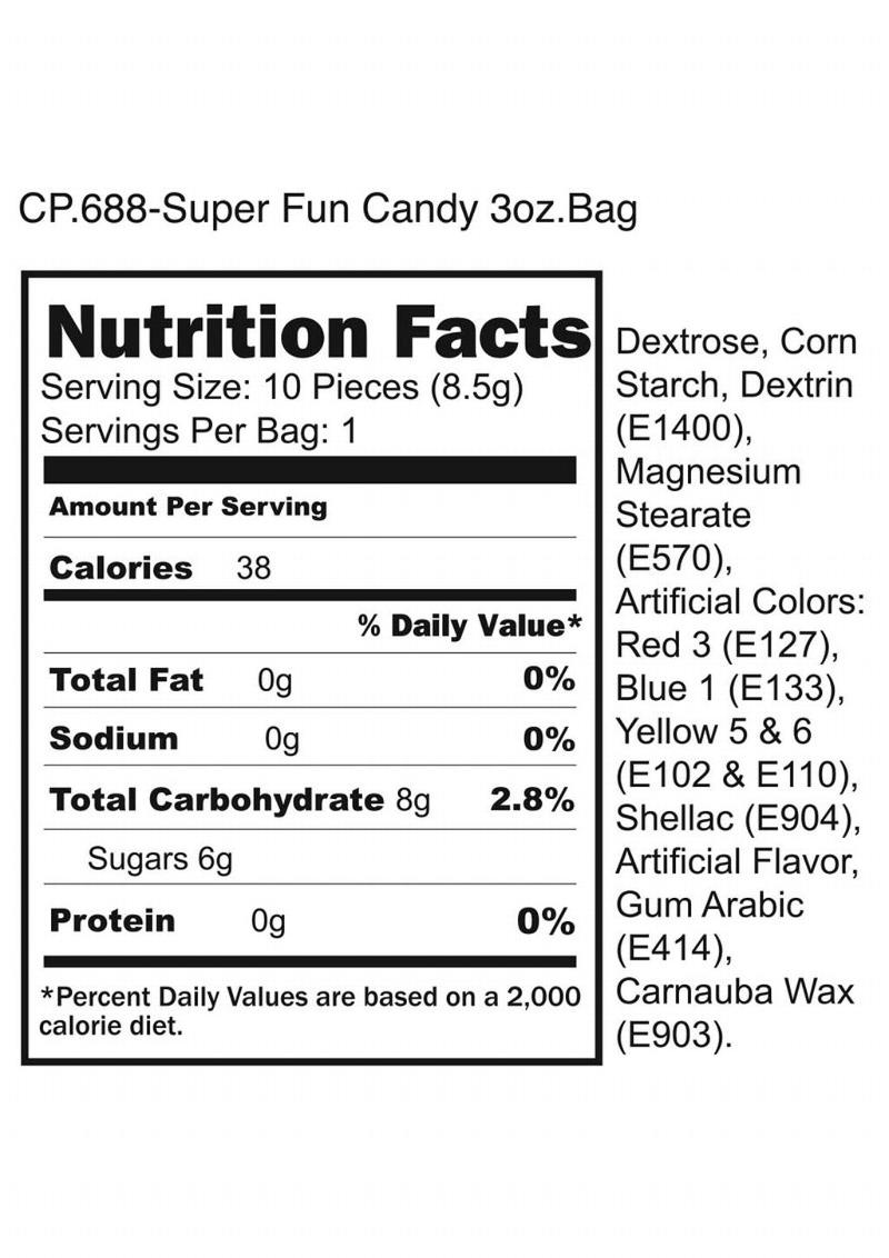Super Fun Candy Bag (124 pc)