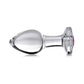 Booty Sparks Pink Gem Glass Anal Plug Md