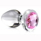 Booty Sparks Pink Gem Glass Anal Plug Sm