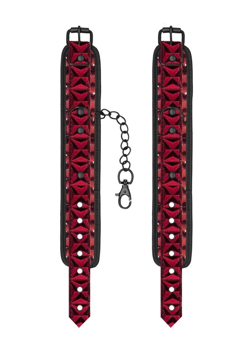 Ouch Luxury Ankle Cuffs Burgundy