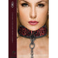 Ouch Luxury Collar W/leash Burgundy