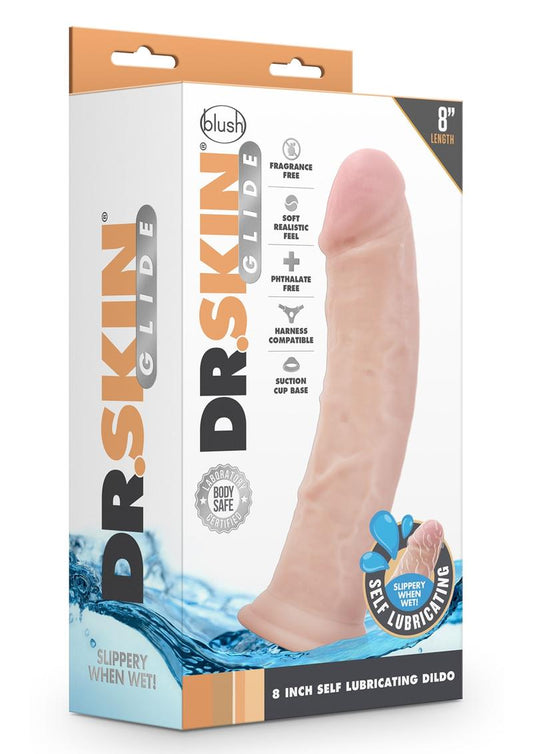 Dr Skin Glide Self Lube Dildo 8" Van