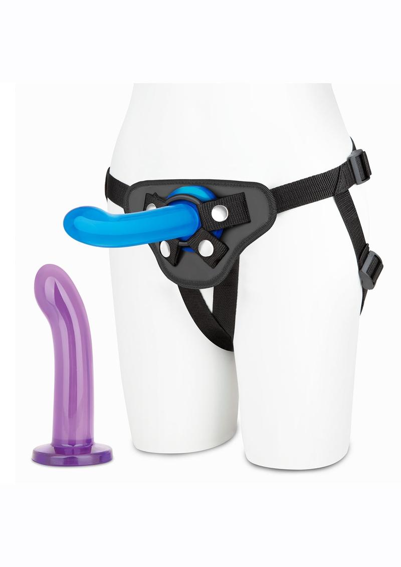 Lux Fetish 3pc Strap on & Pegging Kit