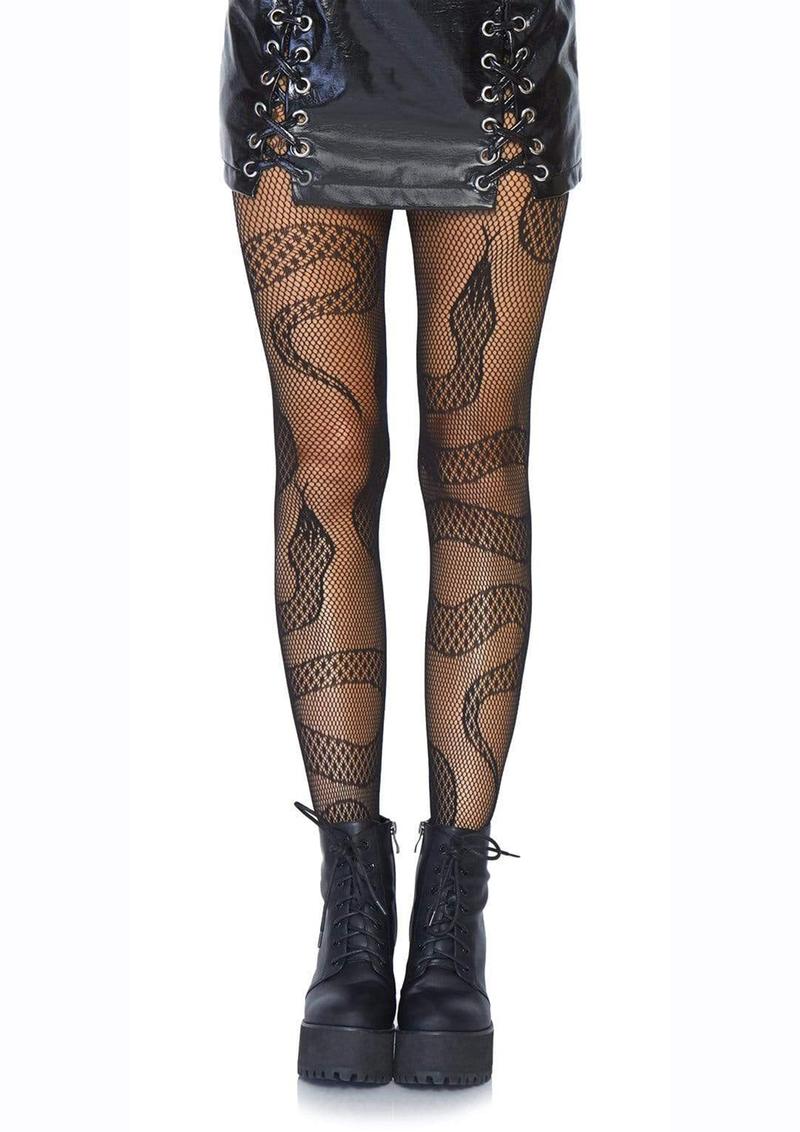 Snake Net Tights Os Black