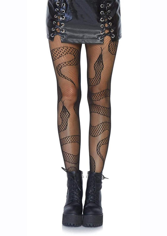 Snake Net Tights Os Black