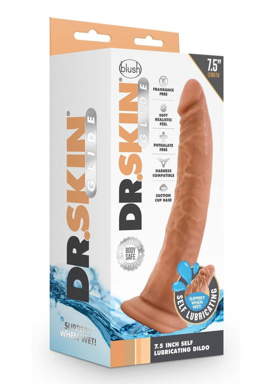 Dr Skin Glide Dildo 7.5" Mocha