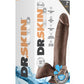 Dr Skin Glide Dildo W/balls 7" Chocolate