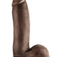 Dr Skin Glide Dildo W/balls 7" Chocolate