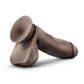Dr Skin Glide Dildo W/balls 7" Chocolate