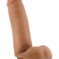 Dr Skin Glide Dildo W/balls 7" Caramel