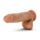 Dr Skin Glide Dildo W/balls 7" Caramel