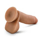 Dr Skin Glide Dildo W/balls 7" Caramel