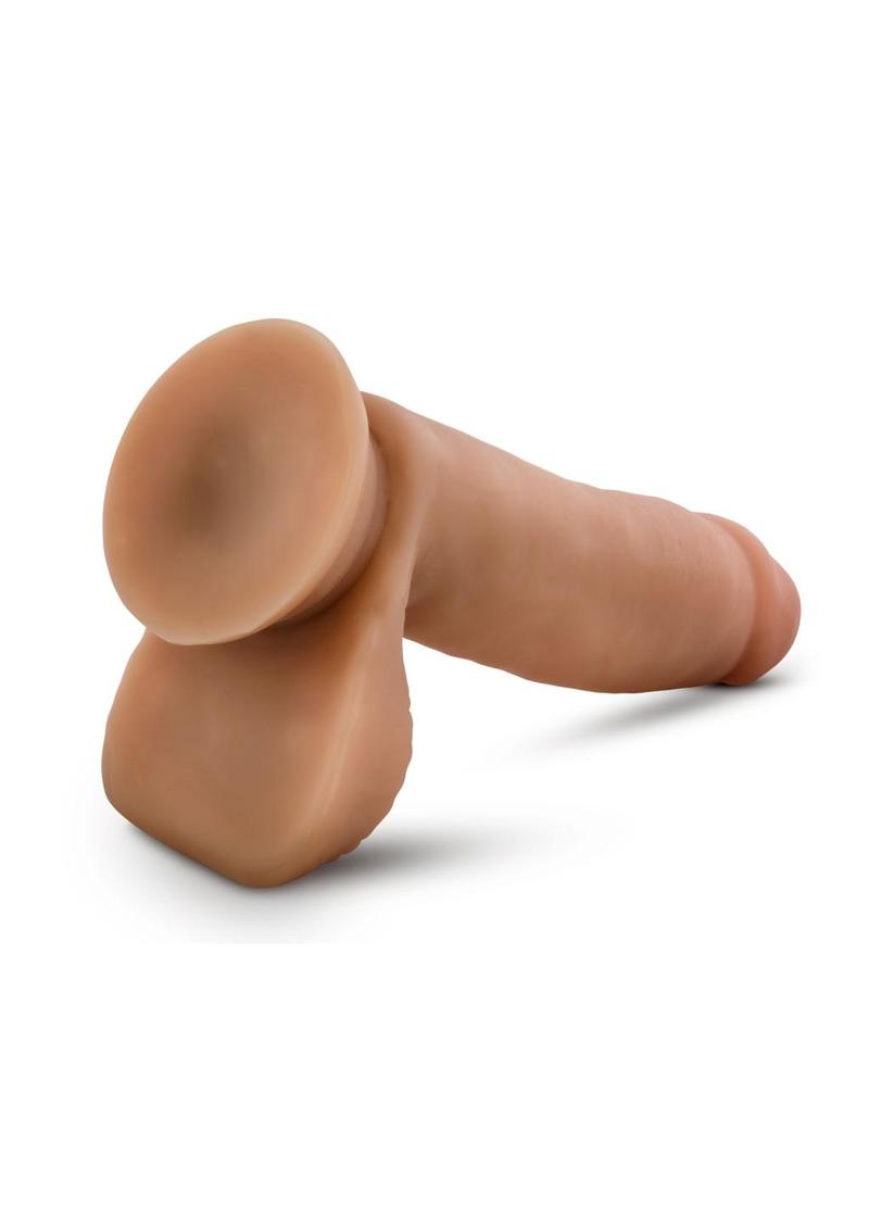 Dr Skin Glide Dildo W/balls 7" Caramel