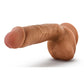 Dr Skin Glide Dildo W/balls 8.5" Caramel