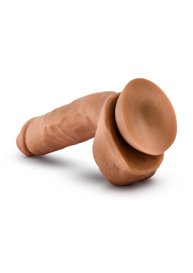 Dr Skin Glide Dildo W/balls 8.5" Caramel