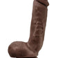 Dr Skin Glide Dildo W/balls 8.5" Chocola