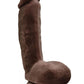Dr Skin Glide Dildo W/balls 8.5" Chocola